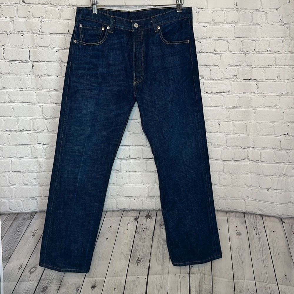 Levis 501 150th Anniversary Edition 5 Button Fly Jeans 36x30 Dark Wash